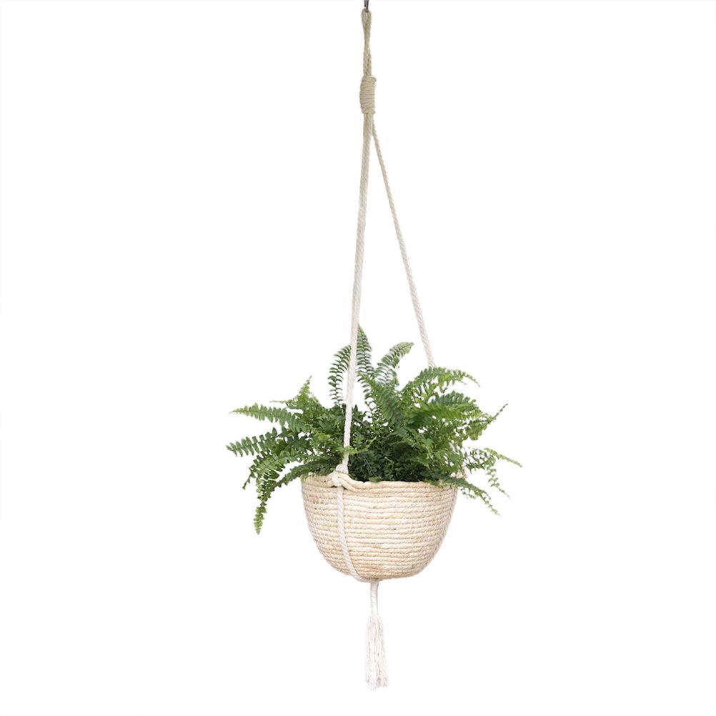 Natural Hanging Seagrass Plant Baskets Dural Layer Flower Planting Basket view 3