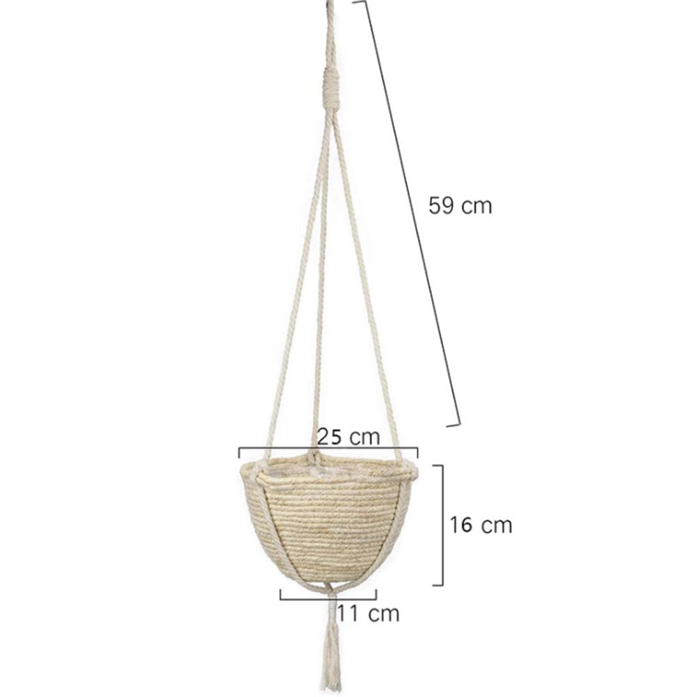 Natural Hanging Seagrass Plant Baskets Dural Layer Flower Planting Basket view 4