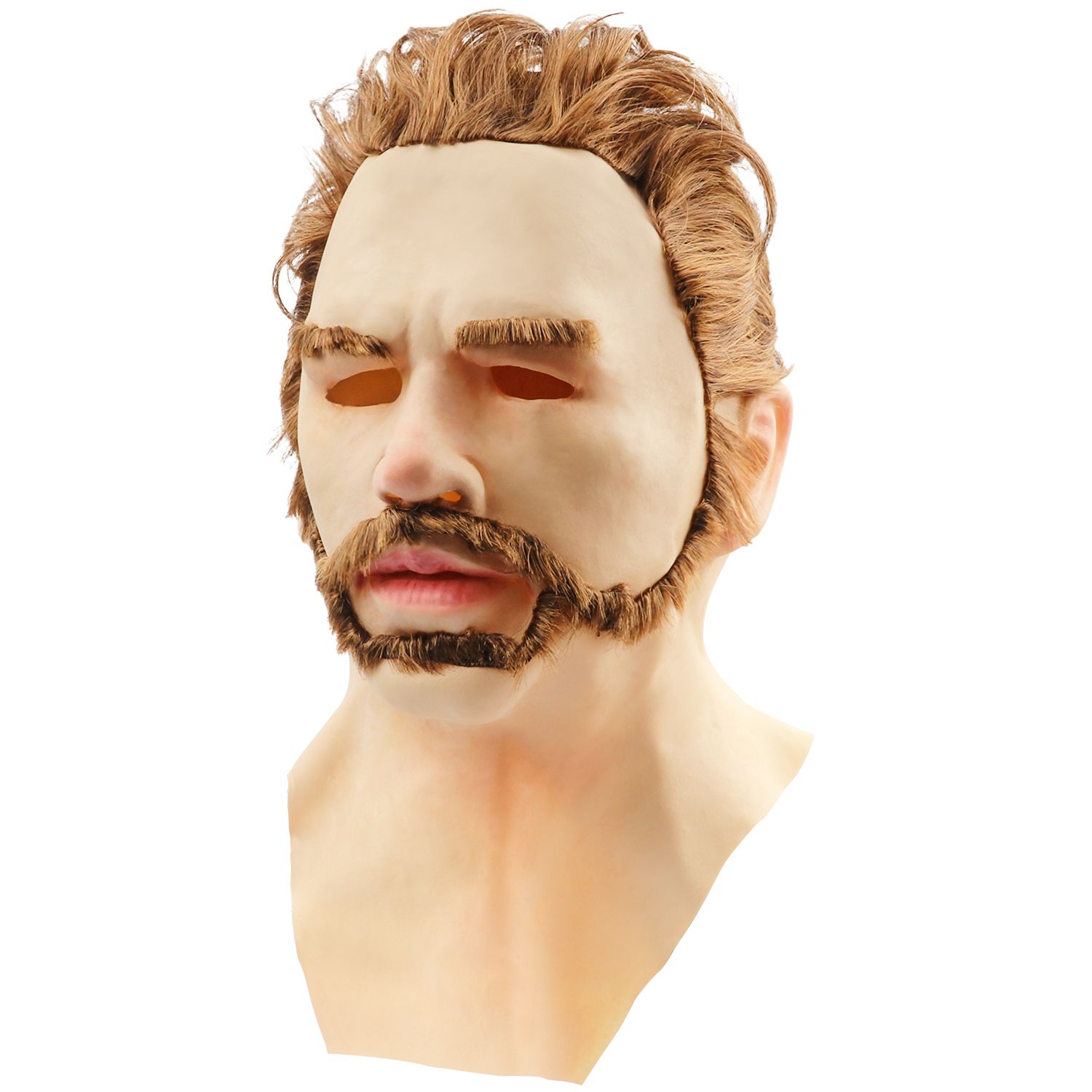 Halloween Latex Young Man Face Cover Headgear for Masquerade Halloween