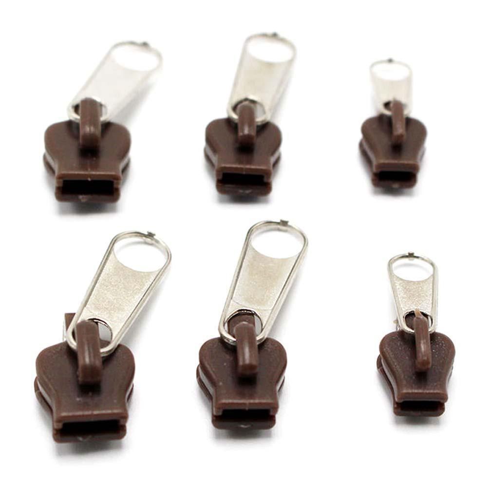 6Pcs Zip Slider Instant Repair Kit Replacement Zipper Pull Kit for Bags view 2