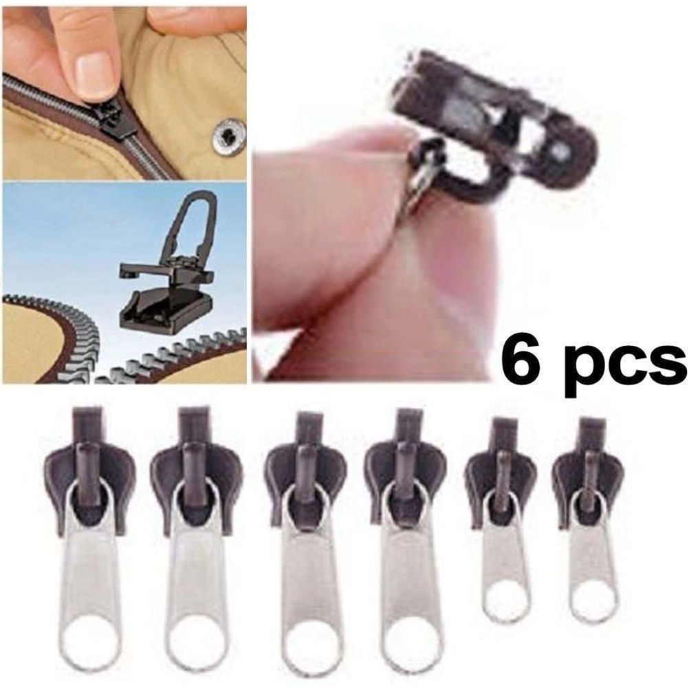 6Pcs Zip Slider Instant Repair Kit Replacement Zipper Pull Kit for Bags view 5