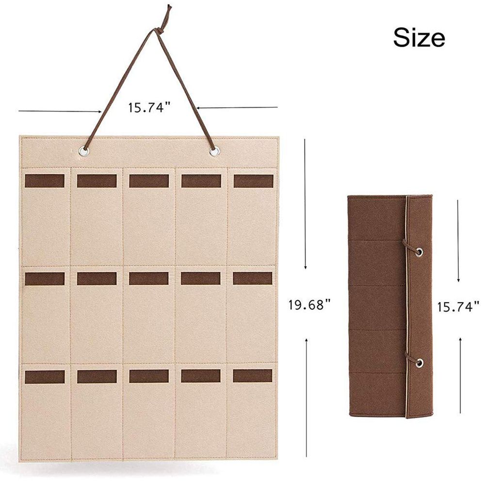 Hanging Sunglasses Organizer Wall Mounted 15 Slots Glasses Storage Organizer view 2