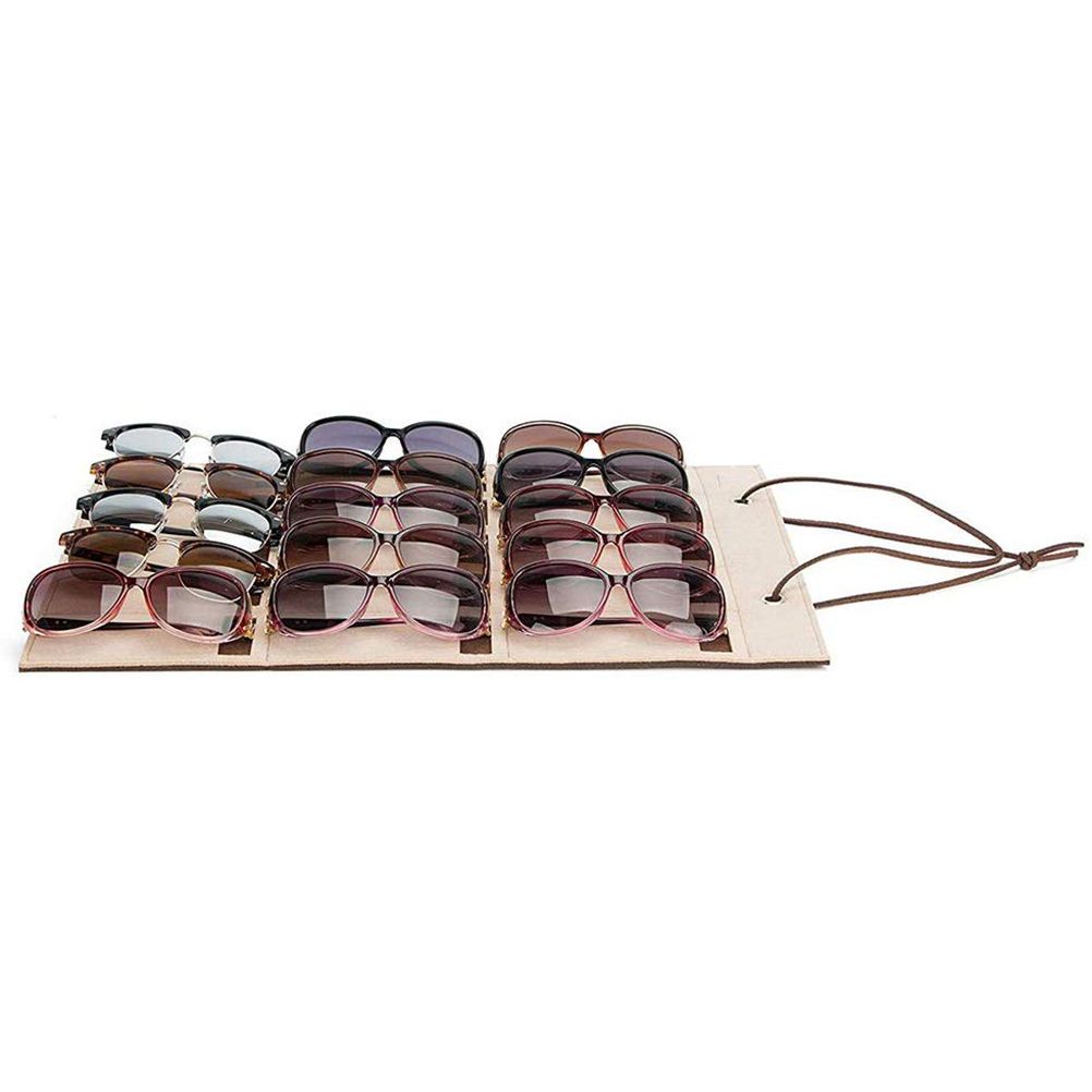 Hanging Sunglasses Organizer Wall Mounted 15 Slots Glasses Storage Organizer view 3