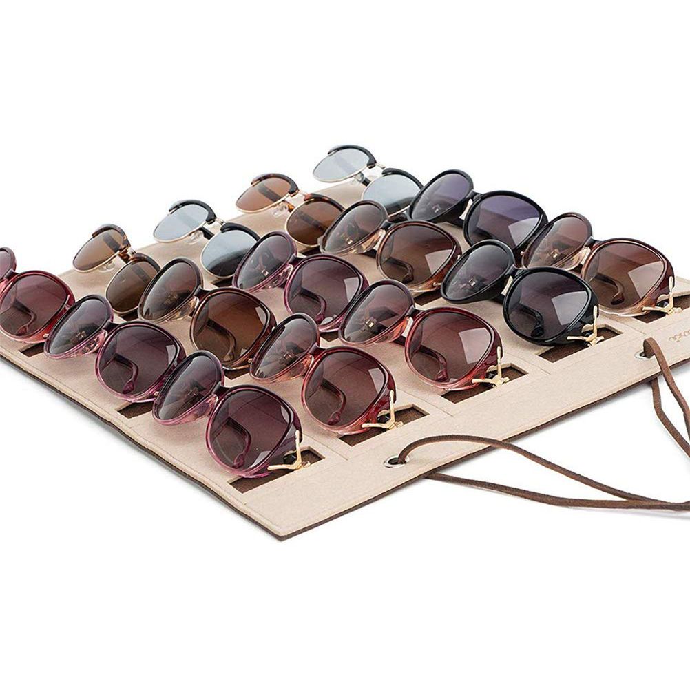 Hanging Sunglasses Organizer Wall Mounted 15 Slots Glasses Storage Organizer view 6
