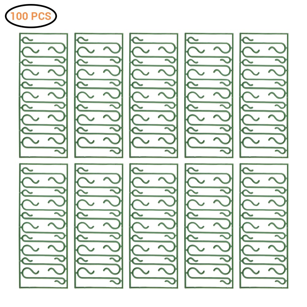 100Pcs Reusable Plastic Christmas Ornament Hooks Mini Hooks S Shaped Hangers — image 1