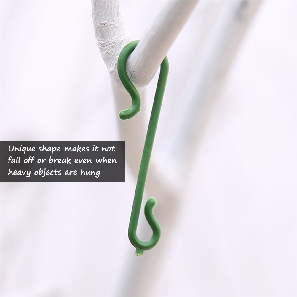 100Pcs Reusable Plastic Christmas Ornament Hooks Mini Hooks S Shaped Hangers view 3