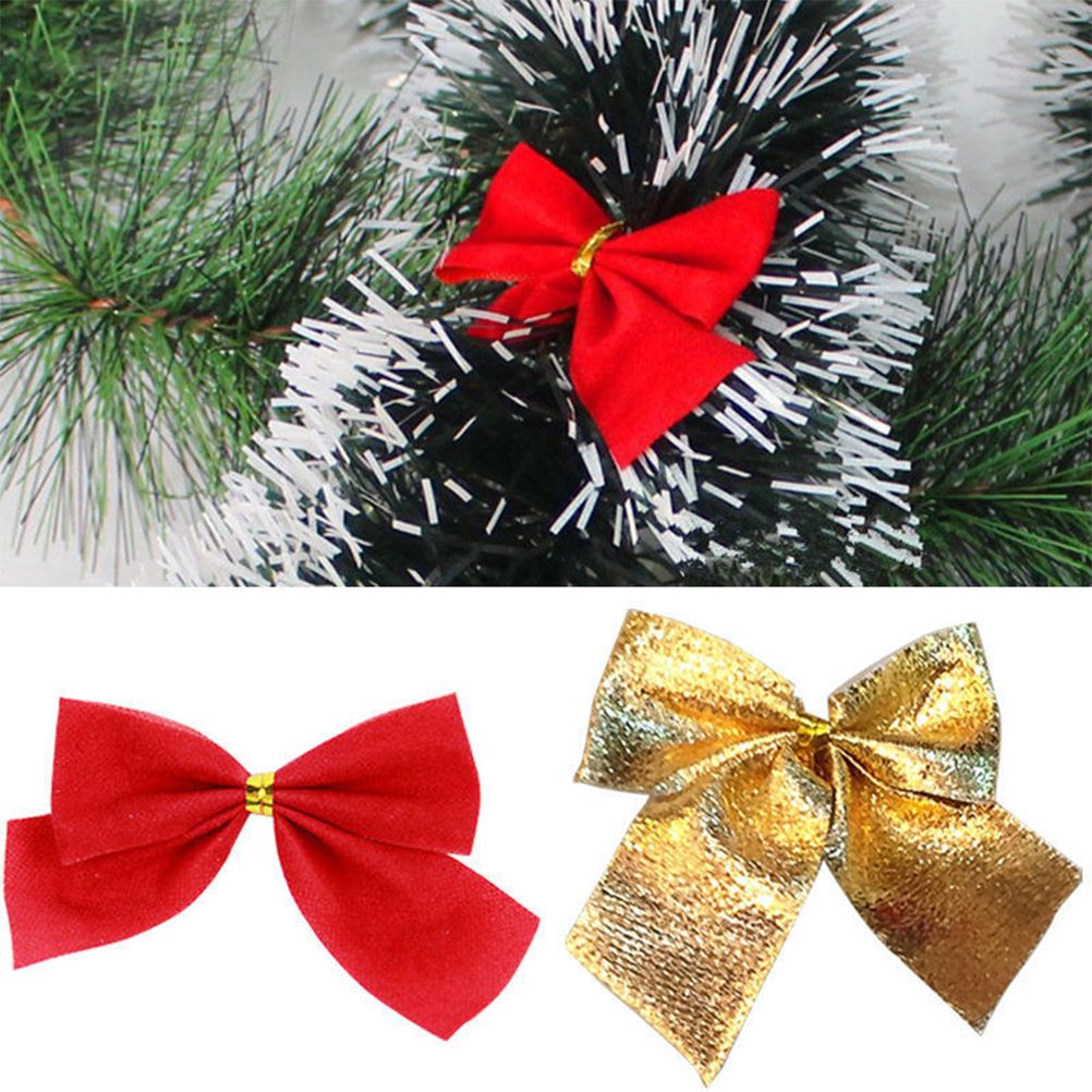 36Pcs/Set Christmas Bows Mini Decorative Bows Ribbon Bows Decoration view 6