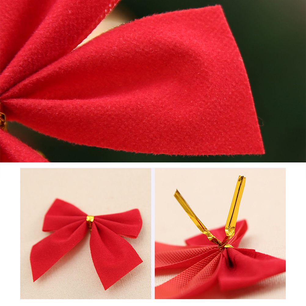 36Pcs/Set Christmas Bows Mini Decorative Bows Ribbon Bows Decoration view 11
