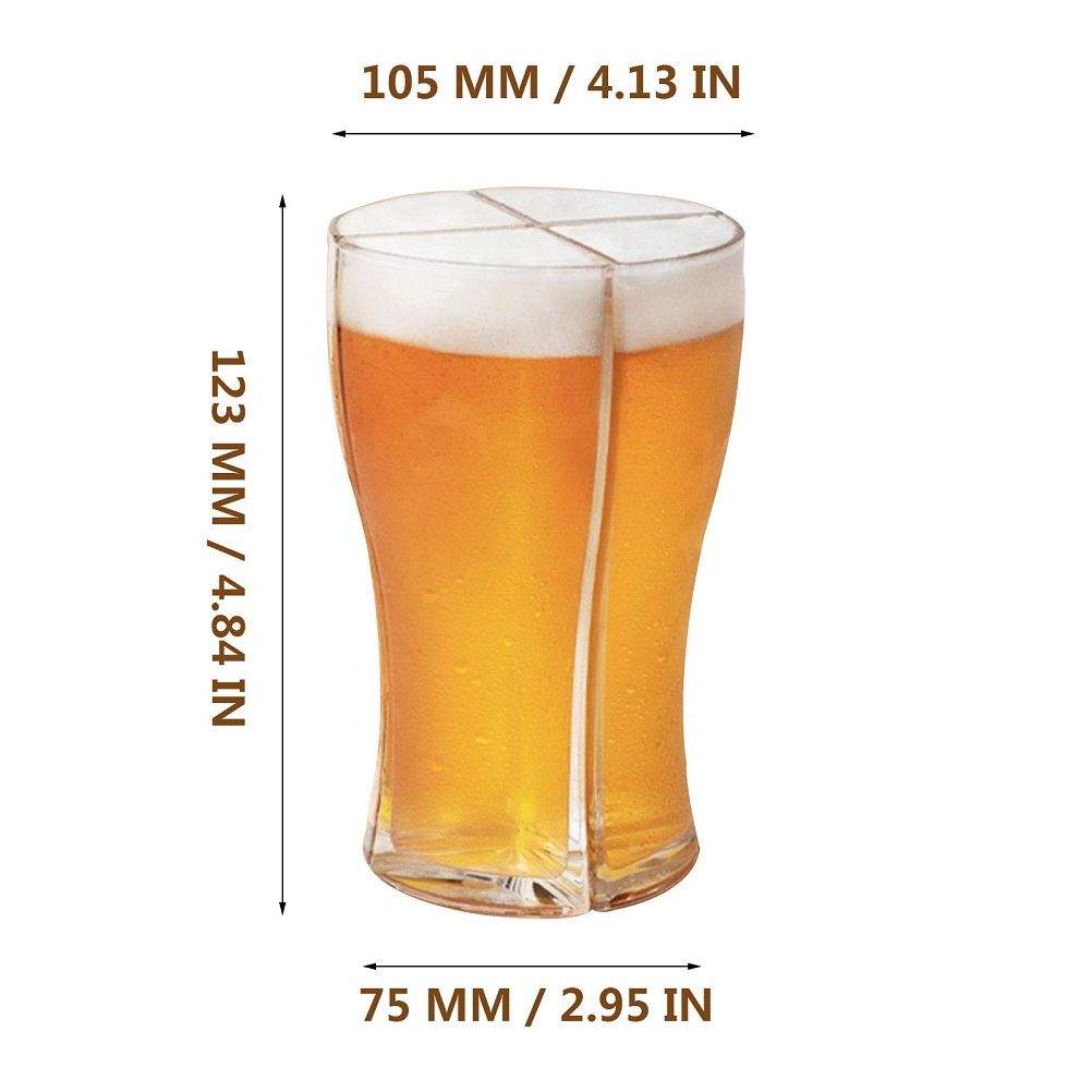 4 in 1 Acrylic Beer Mug 4PCS Beer Mug Party Holiday Birthday Supplies Drink view 4