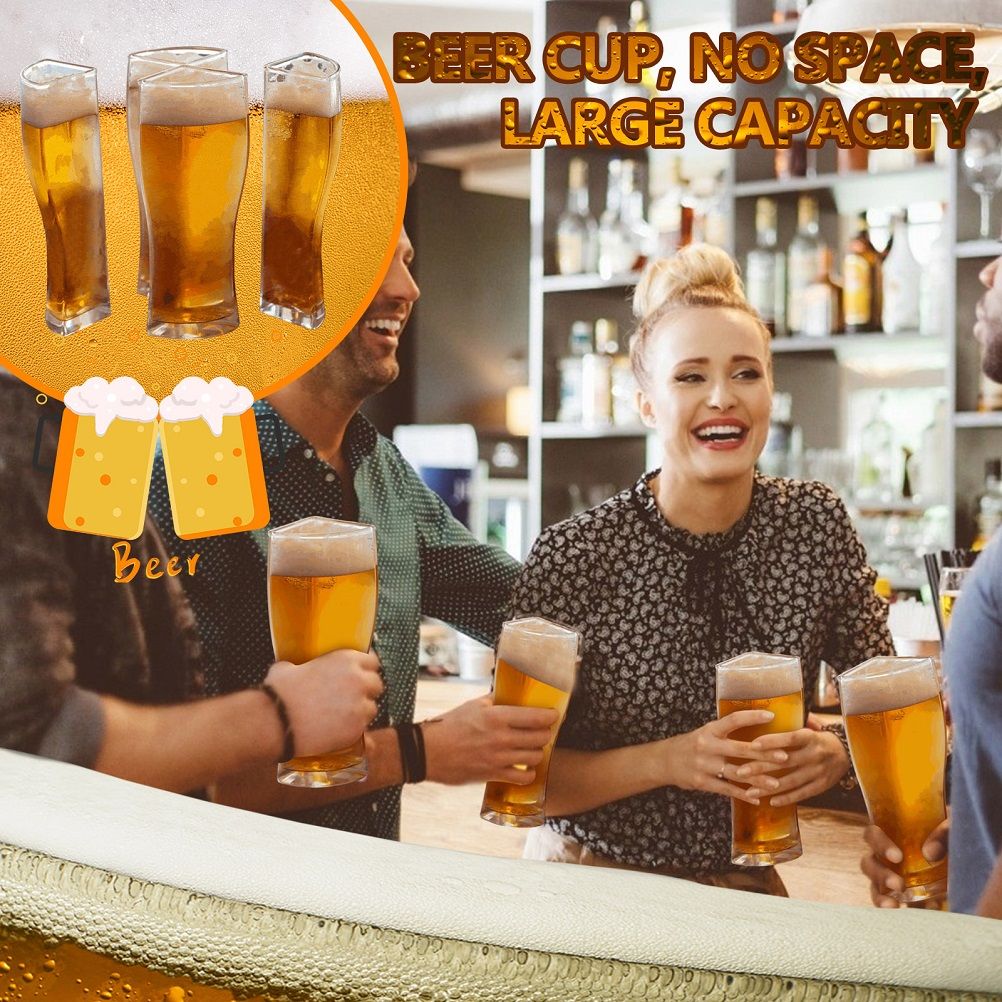 4 in 1 Acrylic Beer Mug 4PCS Beer Mug Party Holiday Birthday Supplies Drink view 11