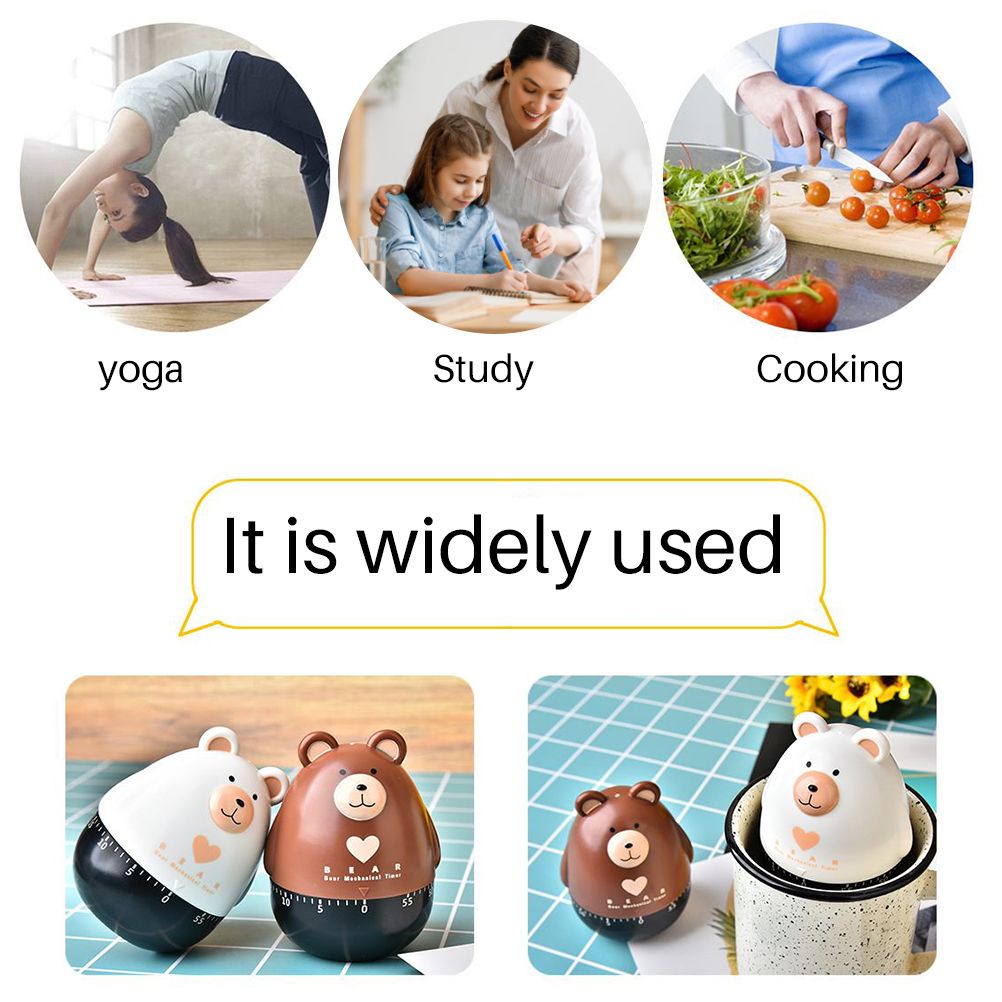 Bear Kitchen Timer Mechanical Kitchen Timer Clock Multipurpose Lovely Kitchen view 3