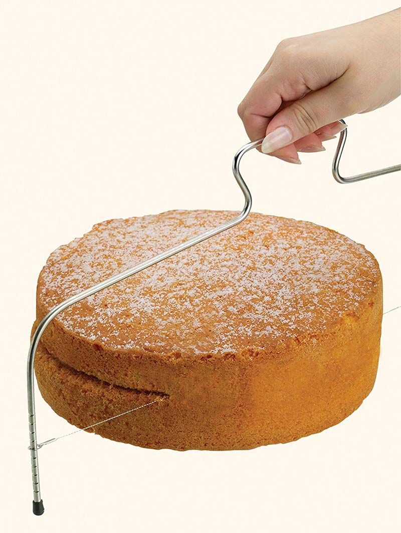 1PC Stainless Steel Adjustable Wire Cake Cutter Grater Leveler DIY Cake Baking view 7