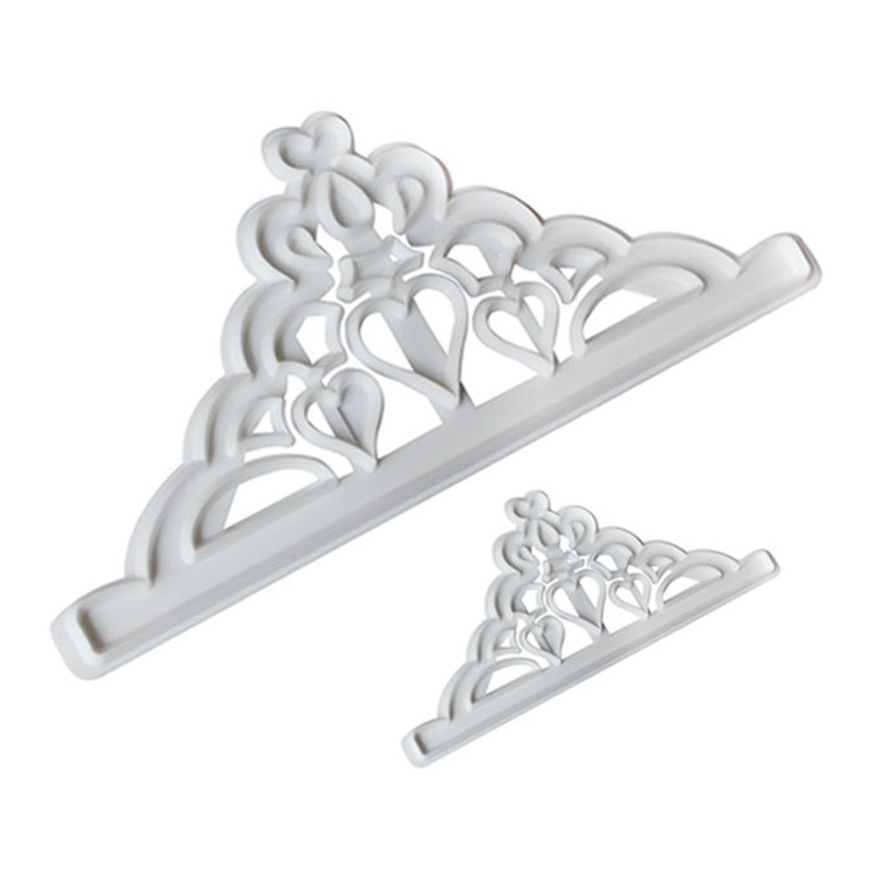 2PCS Crown Biscuit Cutter Set Crown Shape Cupcake Decorating Gumpaste Mould