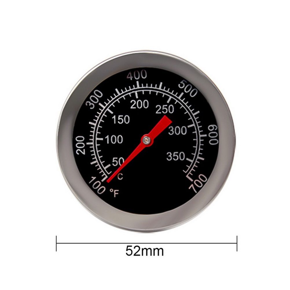 Stainless Steel Barbecue Grill Meat Thermometer Dial Temperature Pressure view 2