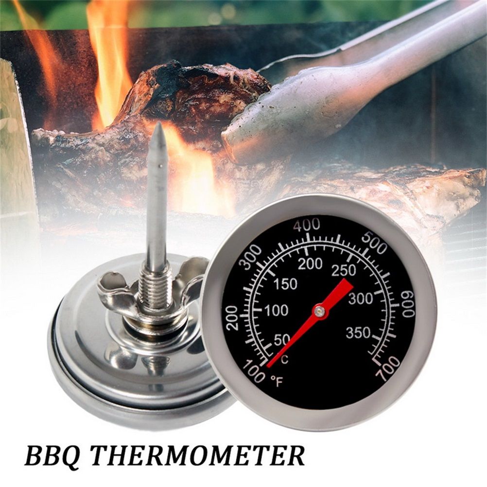 Stainless Steel Barbecue Grill Meat Thermometer Dial Temperature Pressure view 3