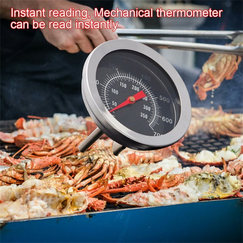 Stainless Steel Barbecue Grill Meat Thermometer Dial Temperature Pressure view 5