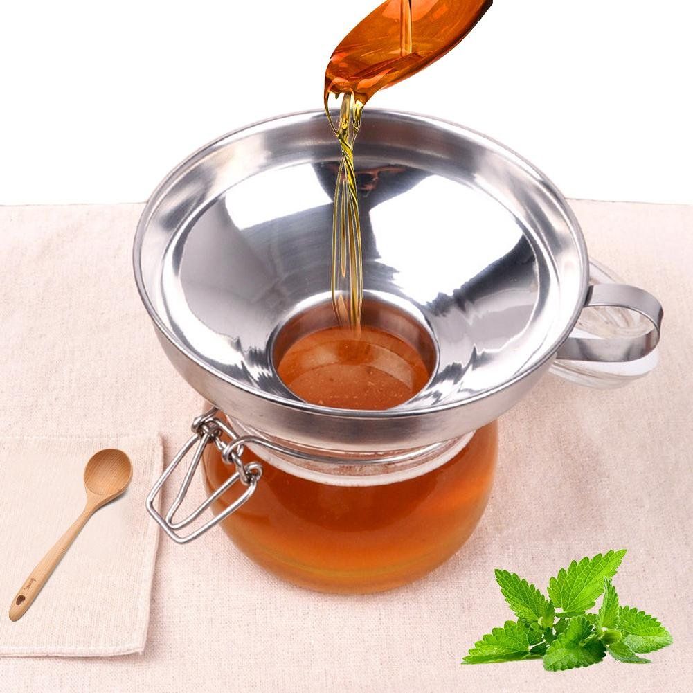 Stainless Steel Wide Mouth Canning Funnel Kitchen Cooking Tools Gadgets Funnel view 2
