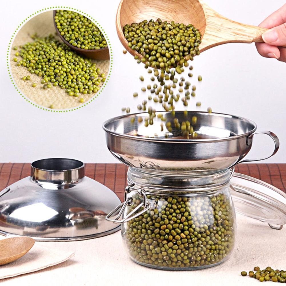 Stainless Steel Wide Mouth Canning Funnel Kitchen Cooking Tools Gadgets Funnel view 3