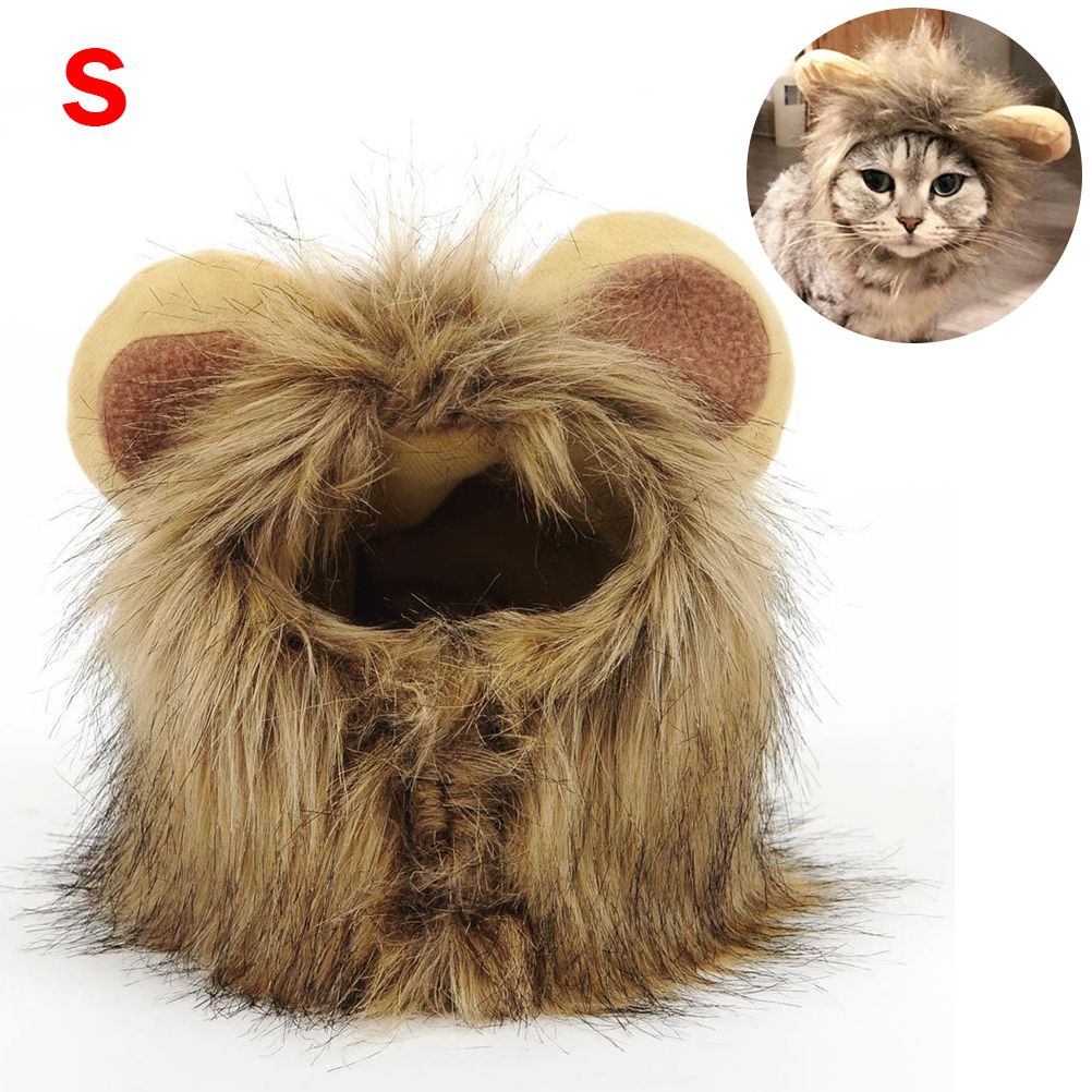 Mane Wig for Cat Pet Adjustable Washable Comfortable Hair Cat Clothes for