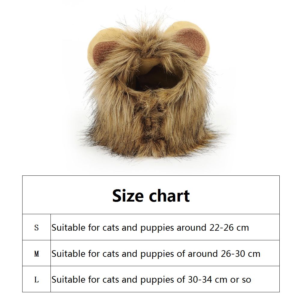 Mane Wig for Cat Pet Adjustable Washable Comfortable Hair Cat Clothes for view 2