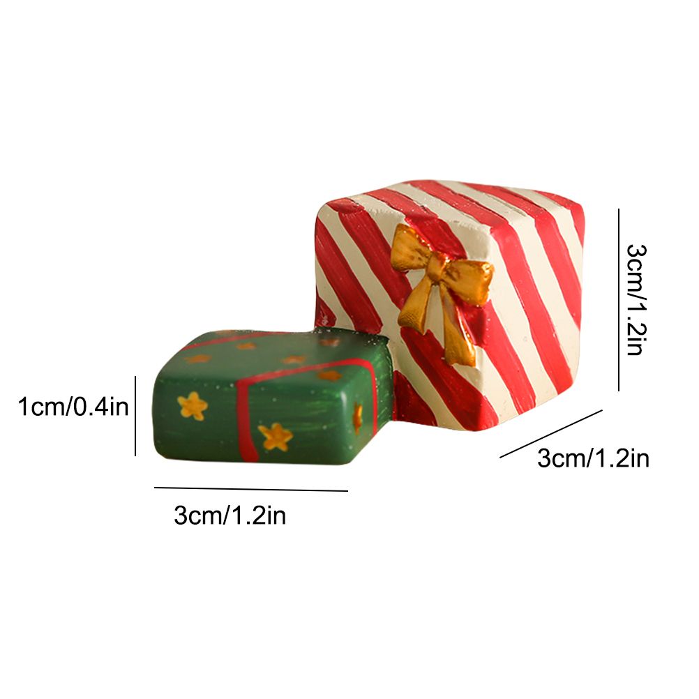 Fish Tank Aquarium Ornament Resin Christmas Tree Gift Box Ornament Christmas view 2
