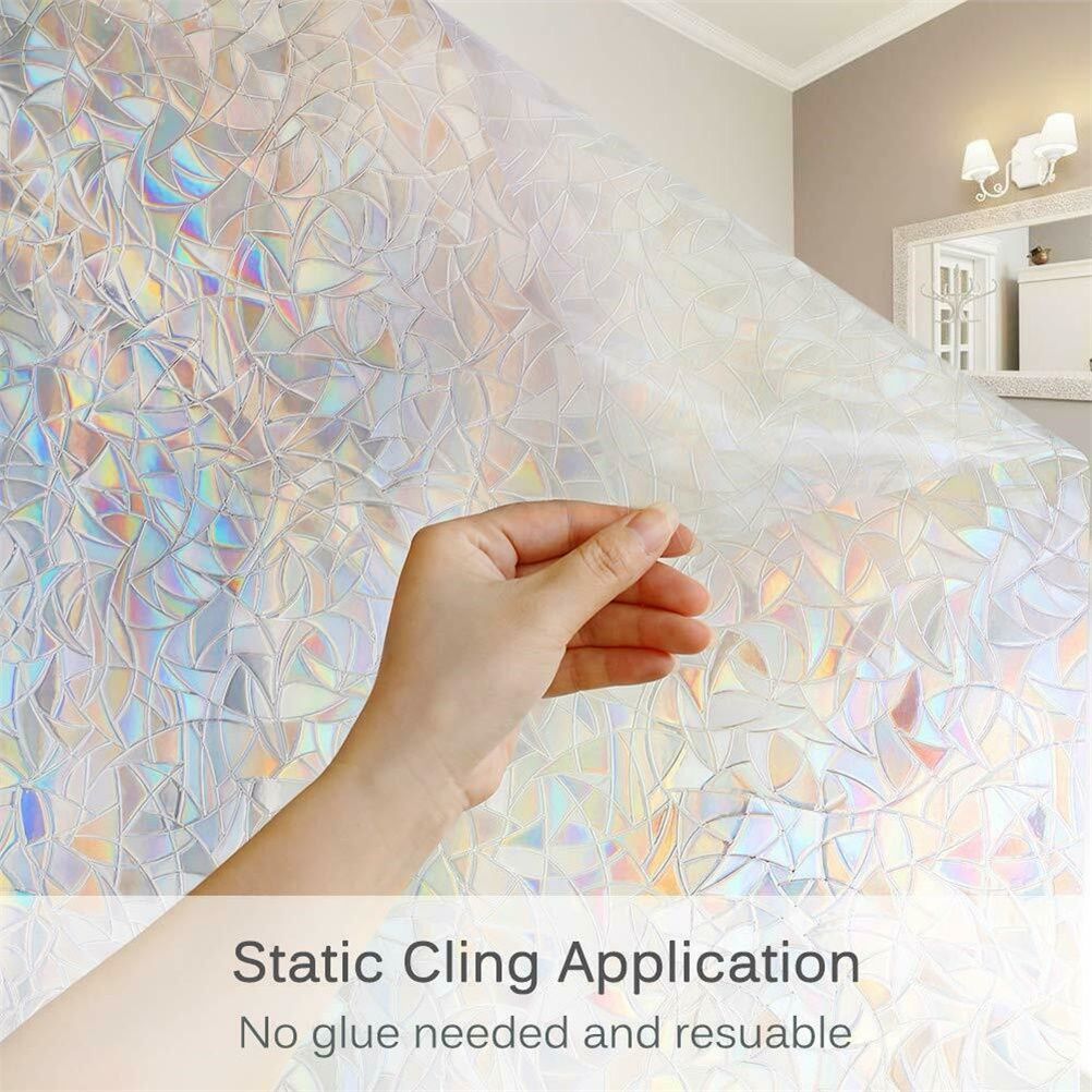 3D Static Decorative Window Glass Film Static Cling Window Foil Anti UV view 3