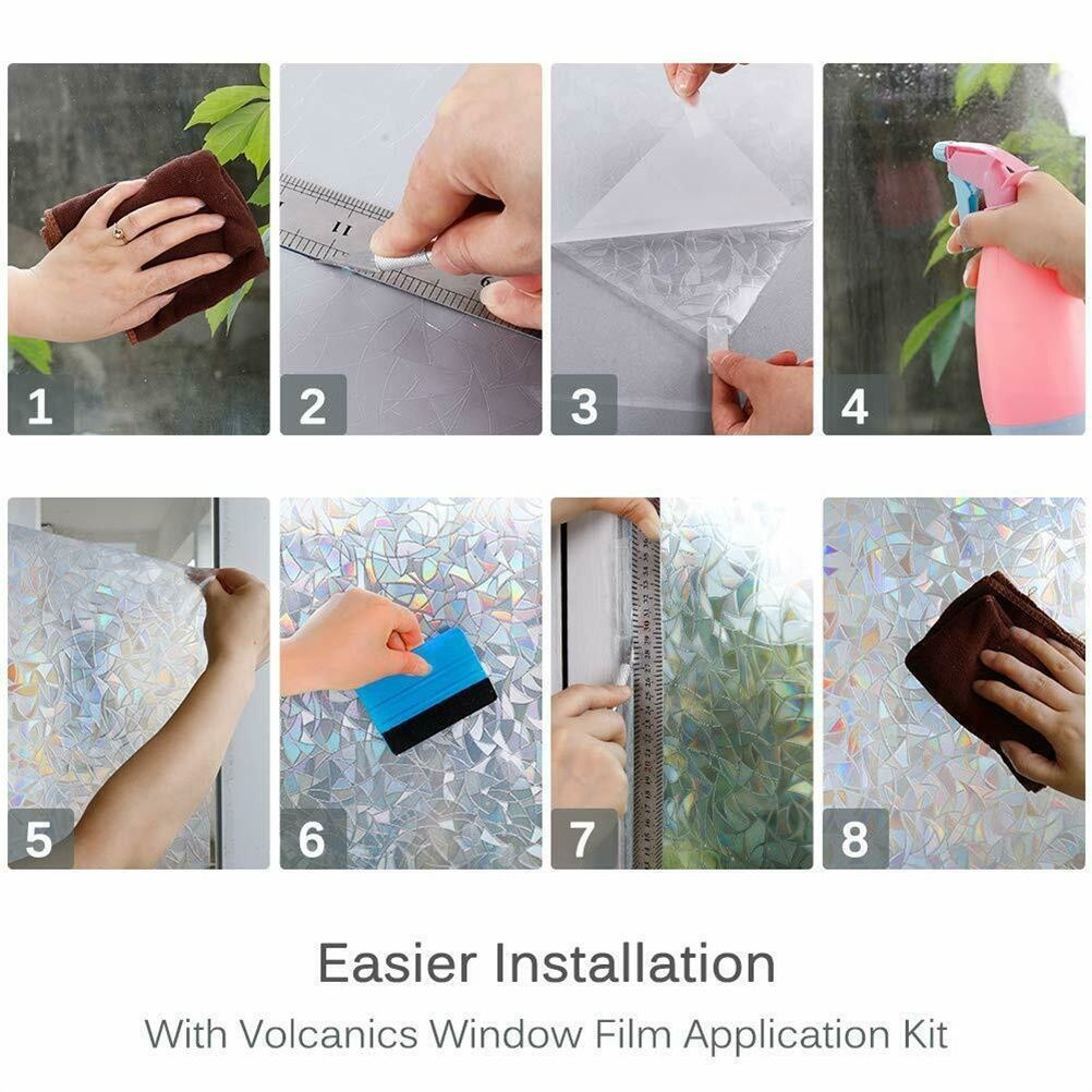 3D Static Decorative Window Glass Film Static Cling Window Foil Anti UV view 4
