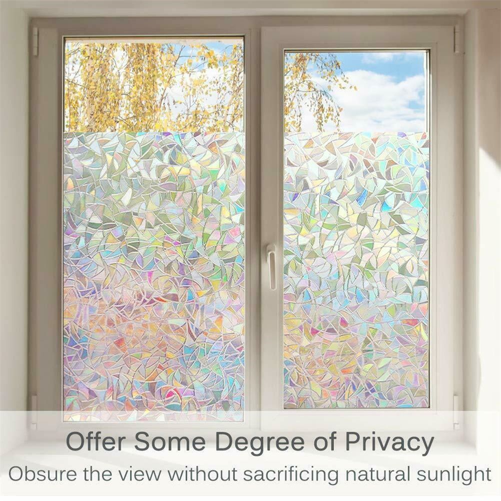 3D Static Decorative Window Glass Film Static Cling Window Foil Anti UV view 7