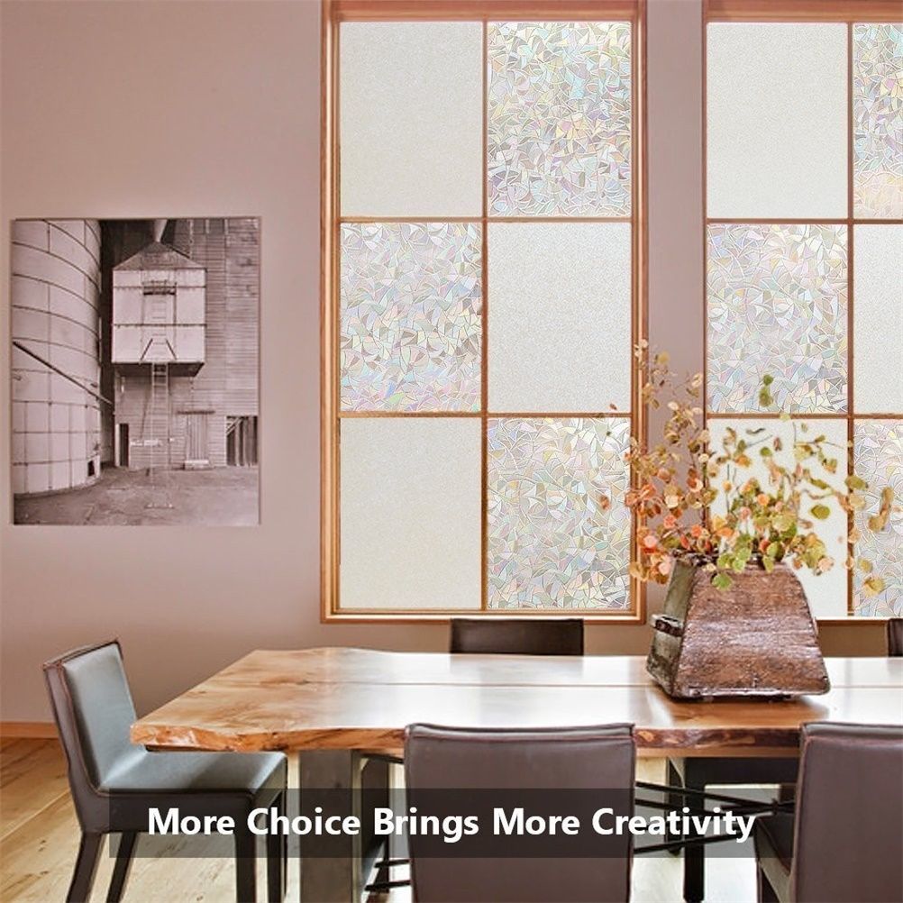 3D Static Decorative Window Glass Film Static Cling Window Foil Anti UV view 8