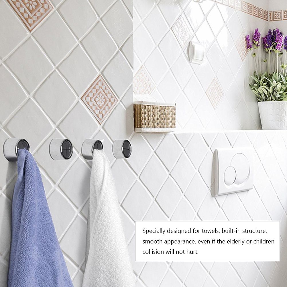3Pcs Kitchen Towel Hooks Self Adhesive Towel Hooks for Bathroom Shower Kitchen view 2