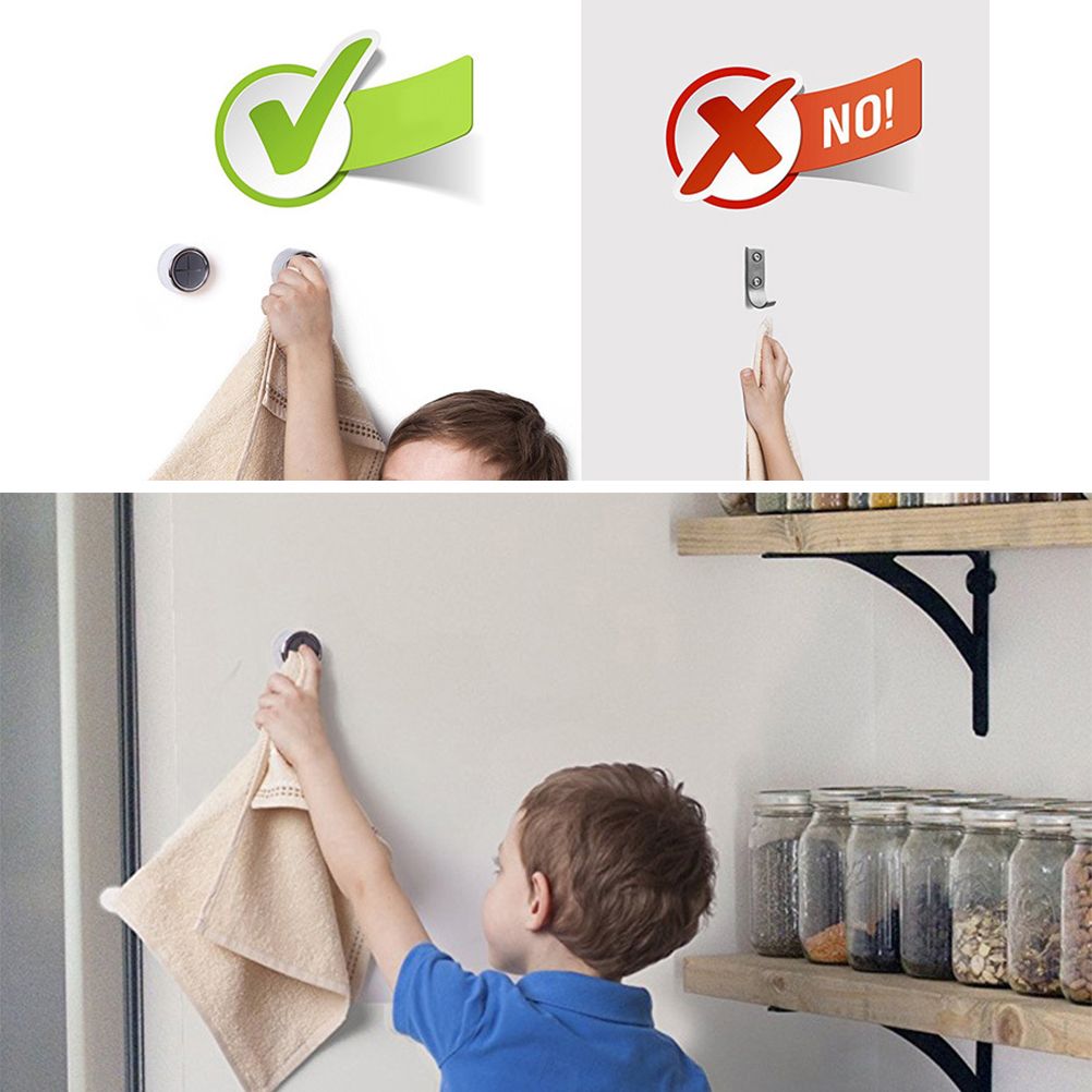 3Pcs Kitchen Towel Hooks Self Adhesive Towel Hooks for Bathroom Shower Kitchen view 5