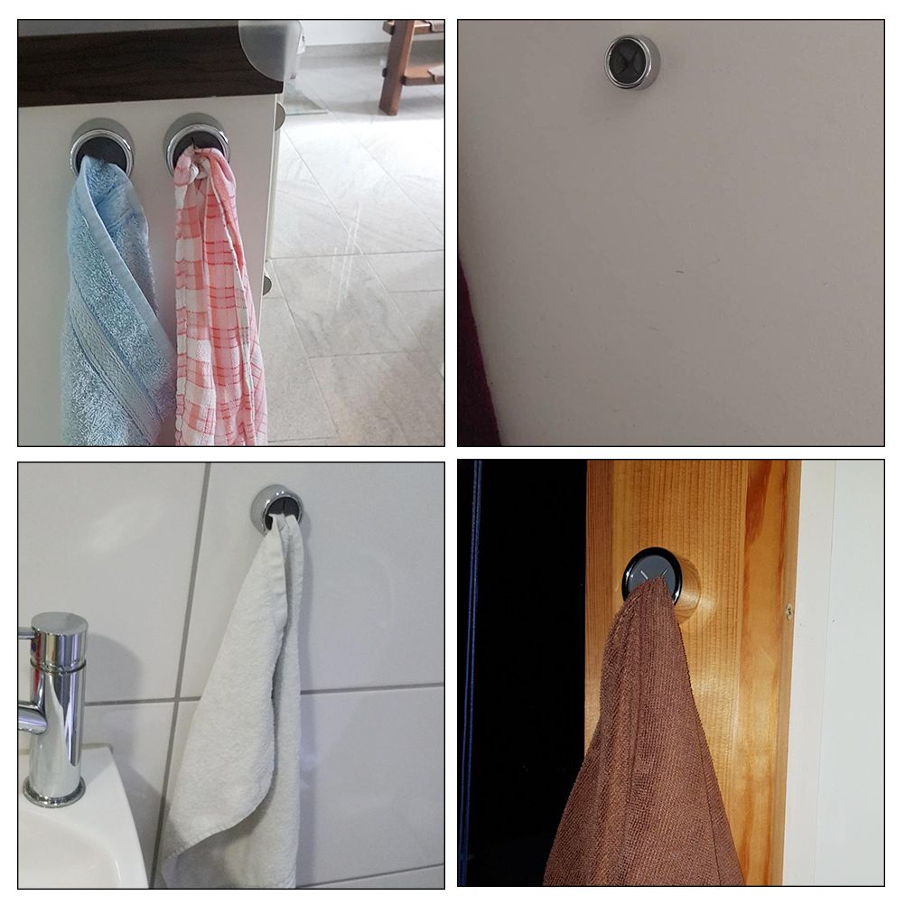 3Pcs Kitchen Towel Hooks Self Adhesive Towel Hooks for Bathroom Shower Kitchen view 8
