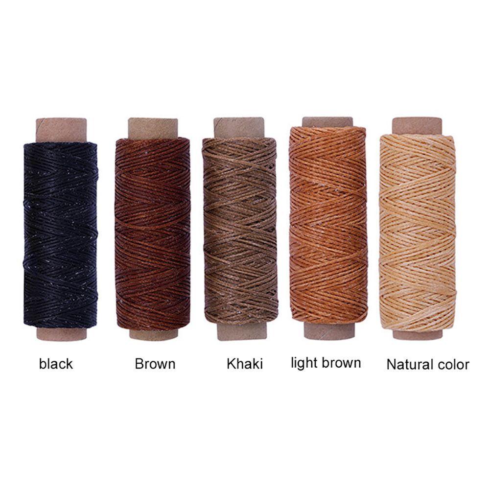 14PCS DIY Leather Tool Set Sewing Needles with Leather Waxed Thread Cord and view 2