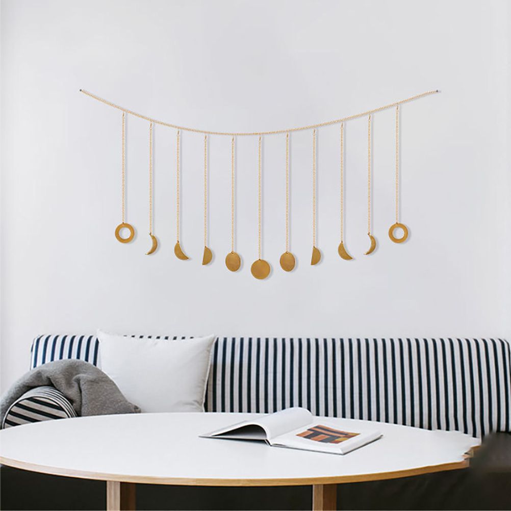 Moon Phase Garland Hanging Moon Phase Decoration Lunar Wall Ornaments view 12