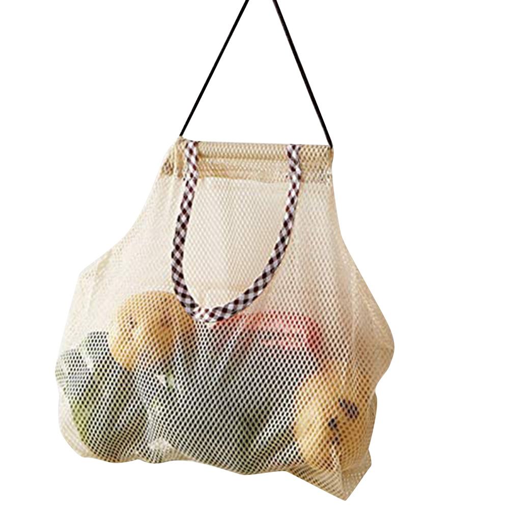 2pcs Hanging Mesh Space Saver Bags Organizer Fruit Storage for Kitchen view 6