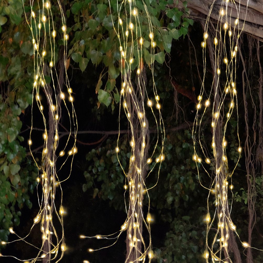 Solar Power 200LED Vines Tree String Lights Branch Tree Lights Wedding Plant view 2
