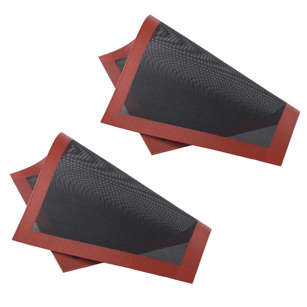 2 pcs Non Stick Baking Pan Glass Fiber Oven Mat Cake Mat Silicone Baking Pad view 7