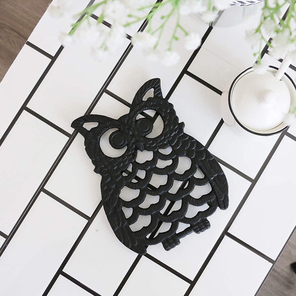 Vintage Cast Iron Decorative Trivet Mat Heavy Duty Hot Pot Holder Pads view 4