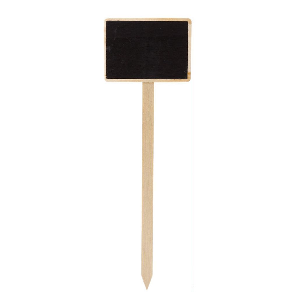 10 Pcs Mini Wooden Chalkboard Blackboard Signs Garden Flowers and Plants Tags view 3