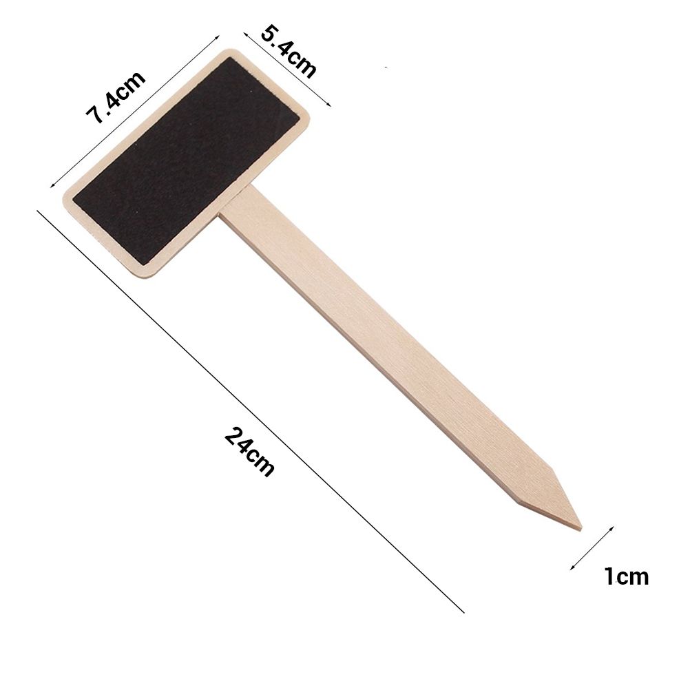 10 Pcs Mini Wooden Chalkboard Blackboard Signs Garden Flowers and Plants Tags view 4