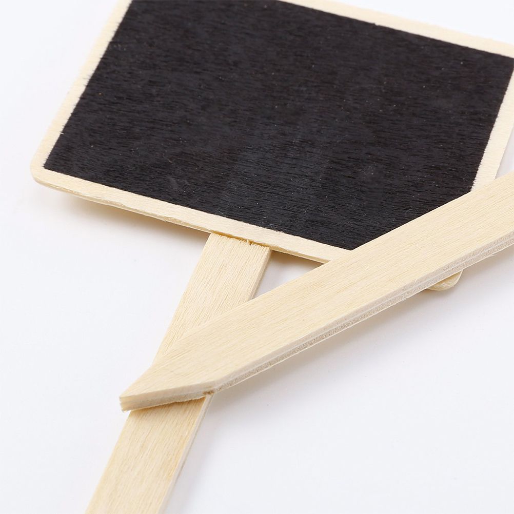 10 Pcs Mini Wooden Chalkboard Blackboard Signs Garden Flowers and Plants Tags view 7