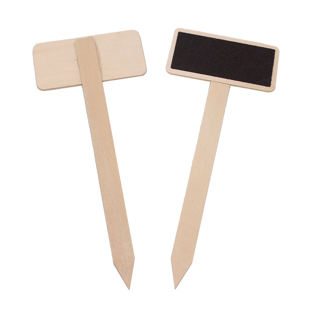 10 Pcs Mini Wooden Chalkboard Blackboard Signs Garden Flowers and Plants Tags view 10
