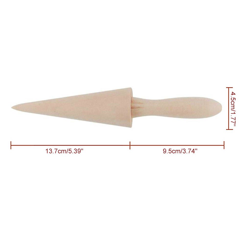 Wood Cone Roller Pastry Ice Cream Cone Mold Baking Tools for Home Dessert Shop view 2