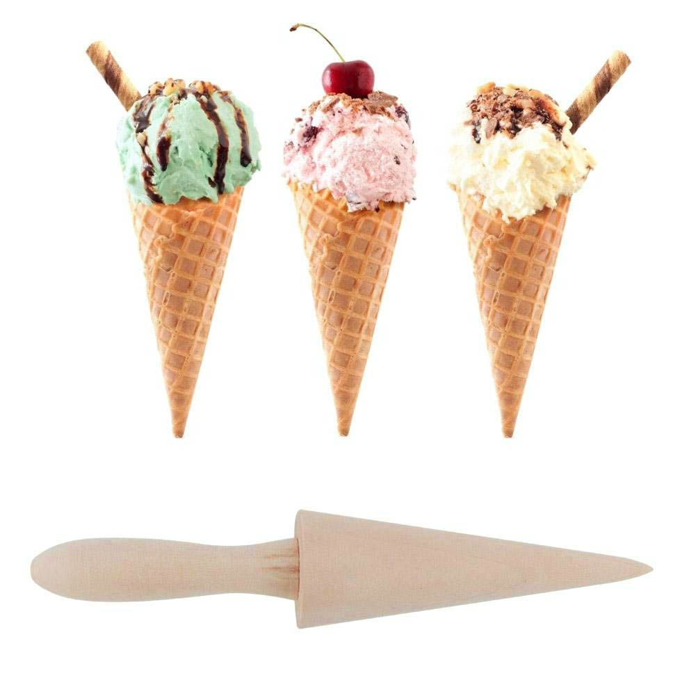 Wood Cone Roller Pastry Ice Cream Cone Mold Baking Tools for Home Dessert Shop view 4