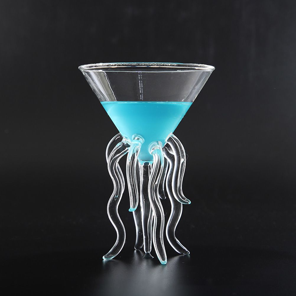 Octopus Cocktail Glass Transparent Octopus Shaped Glass Cup Jellyfish Cup view 3