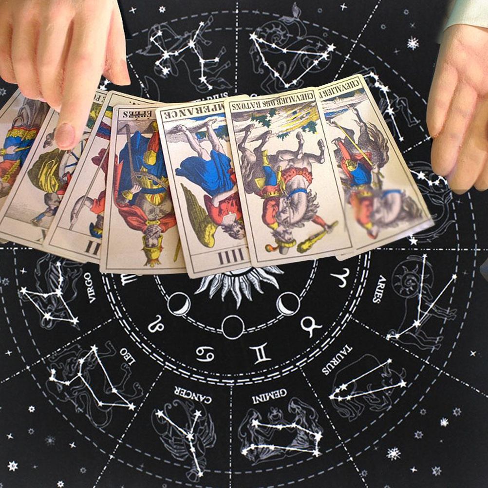 Tarot Special Tablecloth Soft Flocking Tablecloth Divination Card Tablecloth view 7