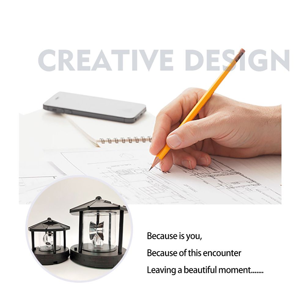 Led Rotating Lighthouse Beacon Lamp Rotating Outdoor Decorative Lamp Energy view 3