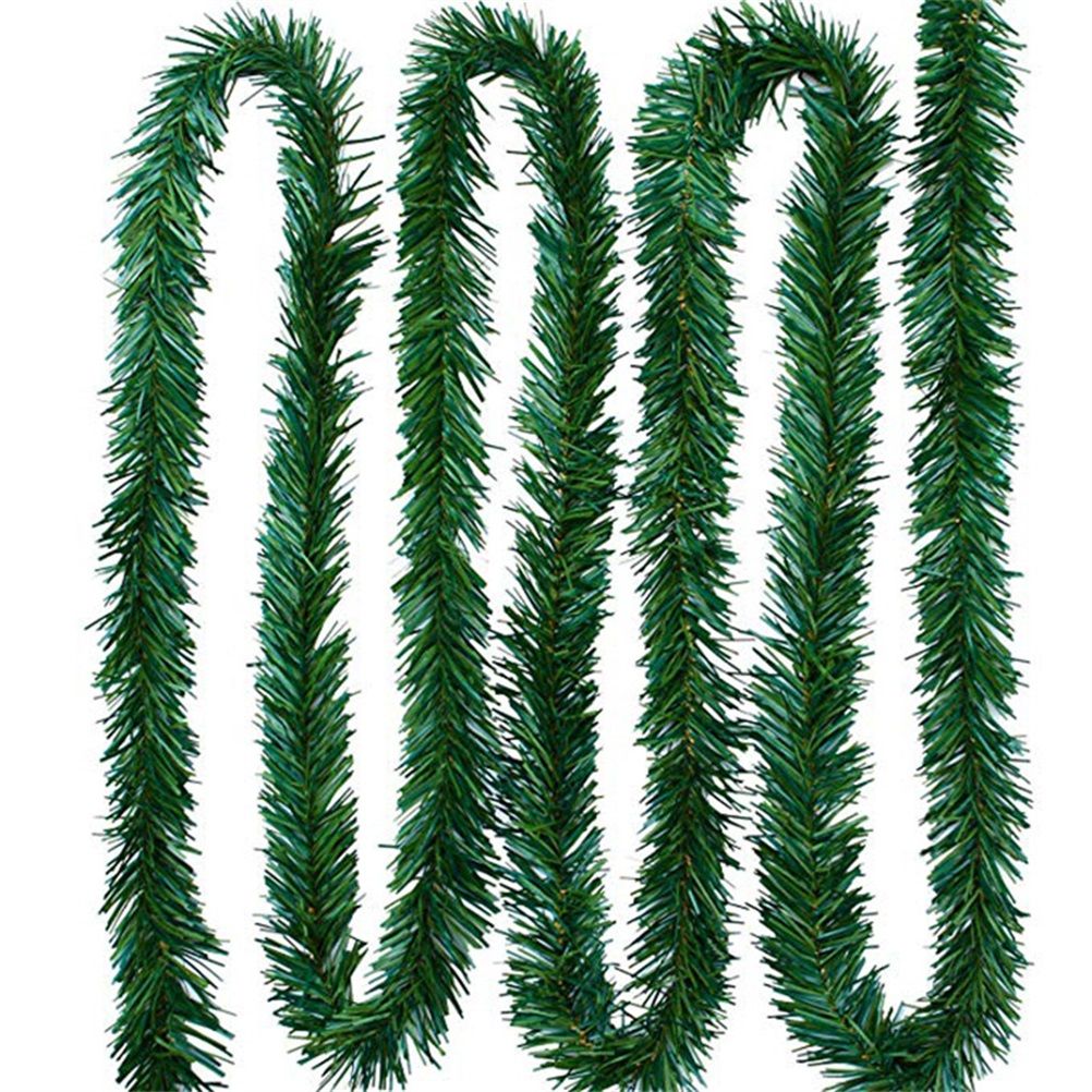 5.5M Pine Christmas Garland Green Artificial Christmas Tree Rattan Garland view 2