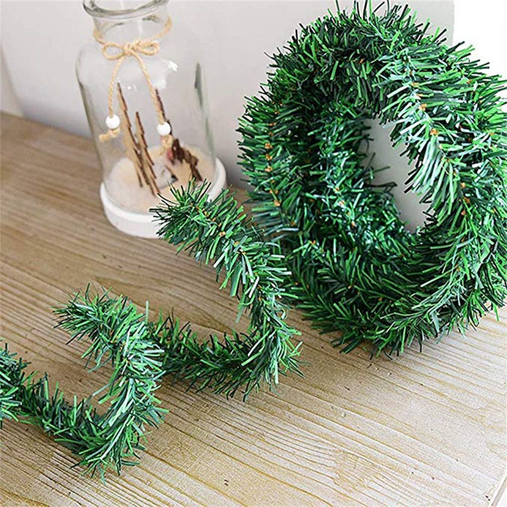 5.5M Pine Christmas Garland Green Artificial Christmas Tree Rattan Garland view 7