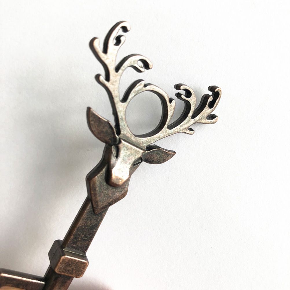 Deer Head Bottle Opener Portable Deer Bottle Opener Retro Key Pendant view 4